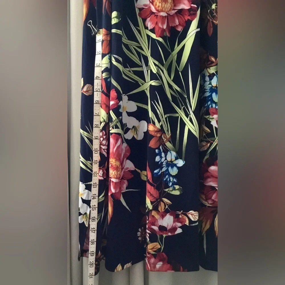 NWT Connected Apparel Plus Women’s Floral Print Polyester Maxi Dress; Size 24W - Picture 6 of 9